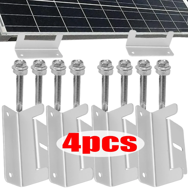 4pcs Aluminum Alloy Z Brackets with Nuts and Bolts Solar Panel Mounting Brackets Lightweight Solar Panels for Roof RVs
4pcs Aluminum Alloy Z Brackets with Nuts and Bolts Solar Panel Mounting Brackets Lightweight Solar Panels for Roof RVs