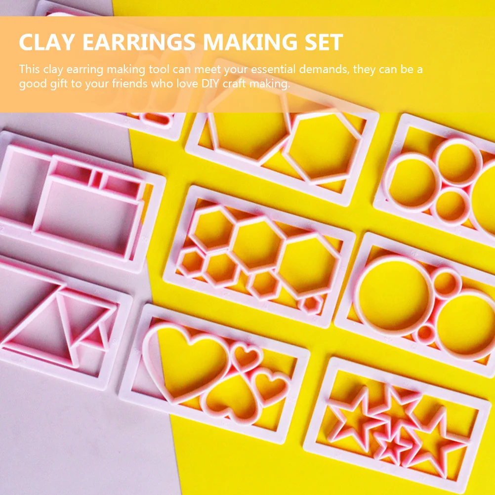 1Set Clay Earring Cutter Set Metal Polymer Clay Cutters Kit for Jewelry Craft DIY Polymer Cutter Pottery Craft Tool
1Set Clay Earring Cutter Set Metal Polymer Clay Cutters Kit for Jewelry Craft DIY Polymer Cutter Pottery Craft Tool