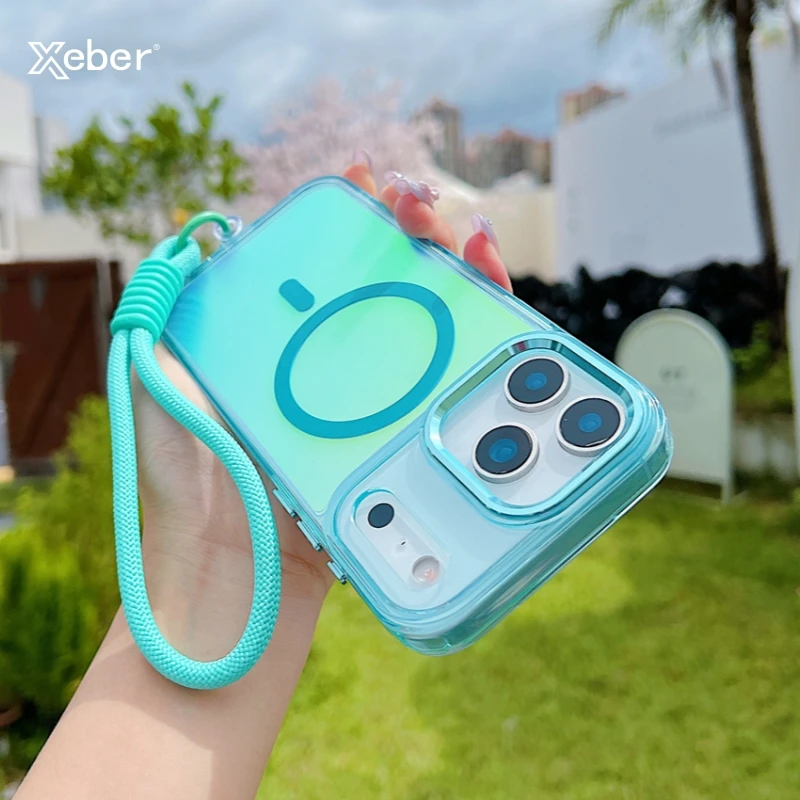 Модный противоударный чехол с магнитным ремешком и лазерным градиентом для iPhone 17, Air 16, 14, 13, 12, 11 Pro Max Plus 16E, чехол Magsafe
Модный противоударный чехол с магнитным ремешком и лазерным градиентом для iPhone 17, Air 16, 14, 13, 12, 11 Pro Max Plus 16E, чехол Magsafe