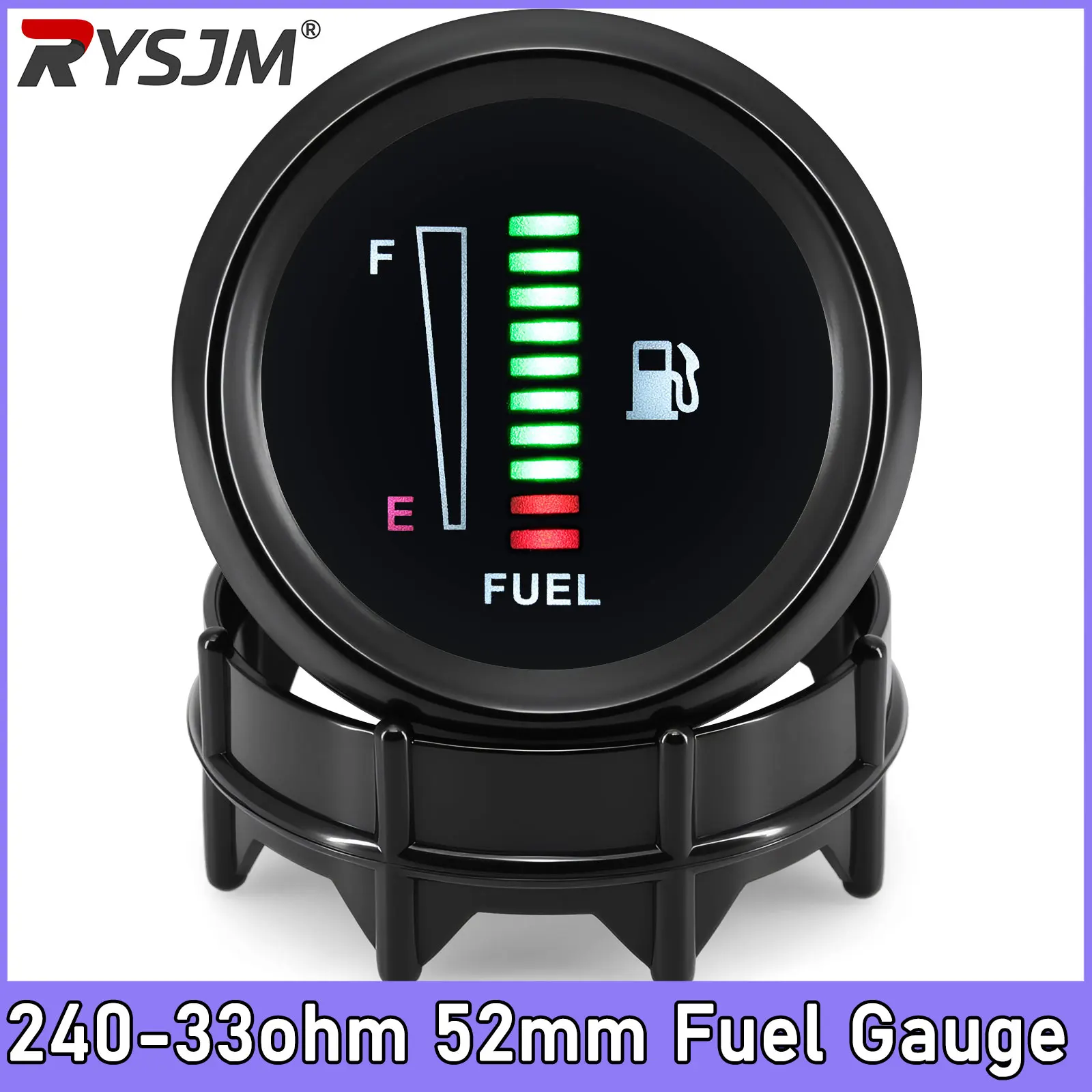  240-33ohm 52mm Fuel Gauge Universal Car Fuel Level Gauge Meter High Sensitivity White LED Light Black Rim Automotive Gauge
240-33ohm 52mm Fuel Gauge Universal Car Fuel Level Gauge Meter High Sensitivity White LED Light Black Rim Automotive Gauge