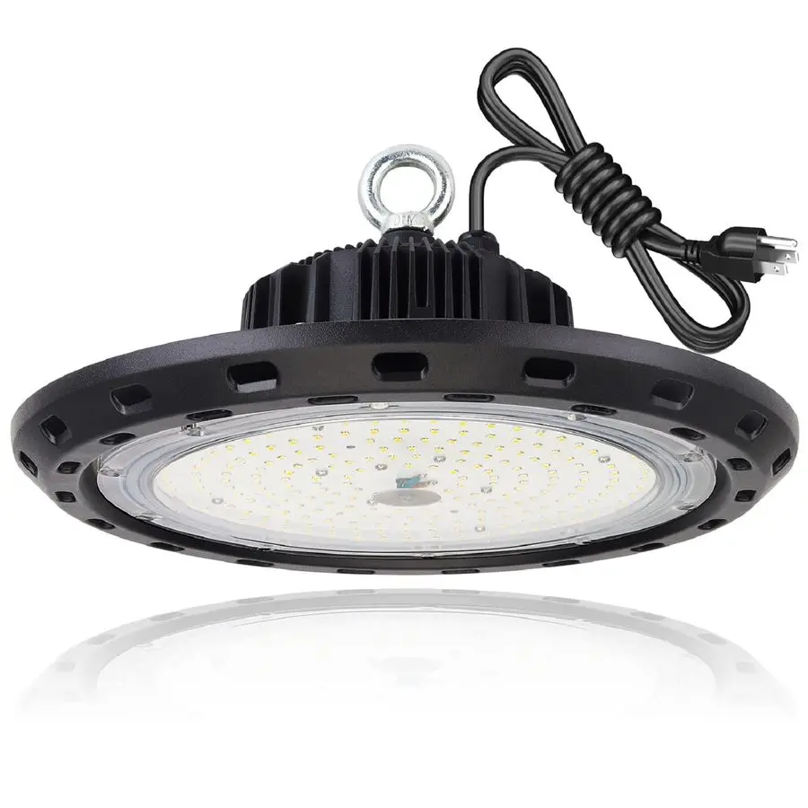 High Bay Lights 150W 22500lm 5000K Eqv. to 600W HPS MH, UFO Lights for Shop Warehouse Factory
High Bay Lights 150W 22500lm 5000K Eqv. to 600W HPS MH, UFO Lights for Shop Warehouse Factory