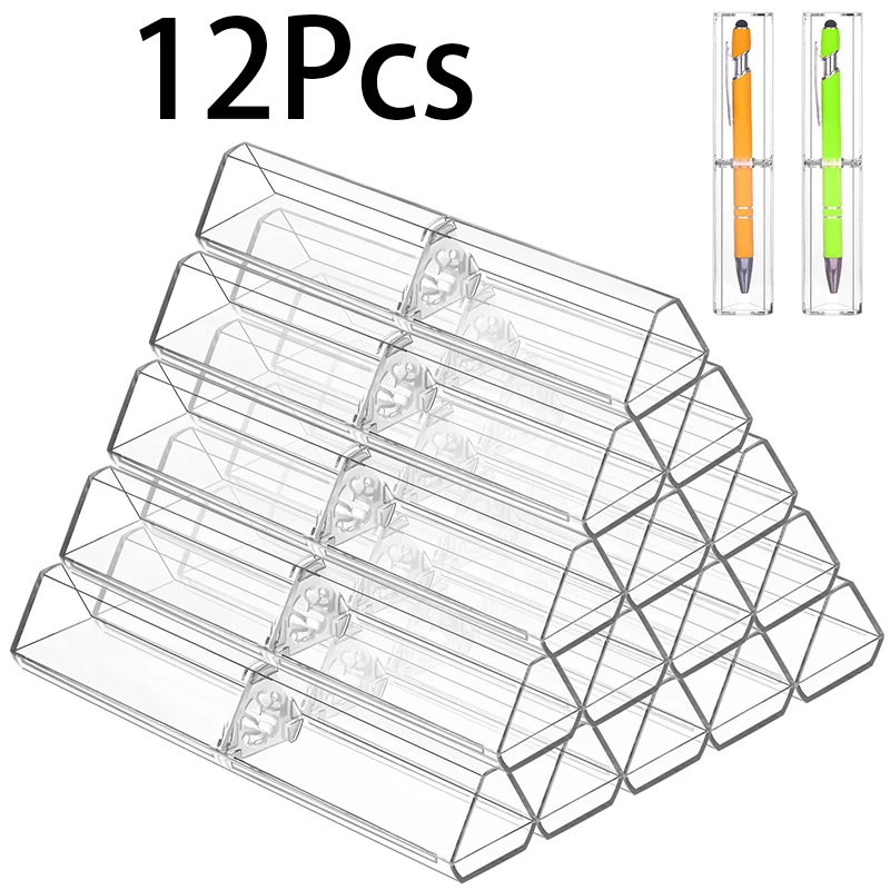 12Pcs Transparent Pencil Case Pen Container Writing Pen Case Ballpoint Pen Case Empty Single Pen Display Case Ballpoint Boxes
12Pcs Transparent Pencil Case Pen Container Writing Pen Case Ballpoint Pen Case Empty Single Pen Display Case Ballpoint Boxes