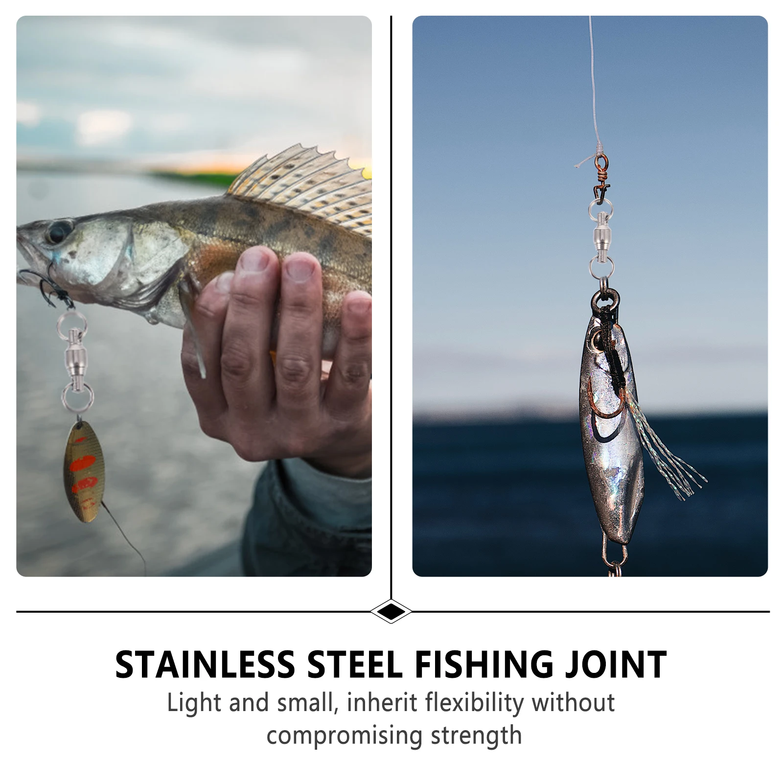 20pcs Stainless Steel Fishing Swivels Bearings Rotating Connectors High Strength Sea Hooks for Pike Lures Smooth 
20pcs Stainless Steel Fishing Swivels Bearings Rotating Connectors High Strength Sea Hooks for Pike Lures Smooth