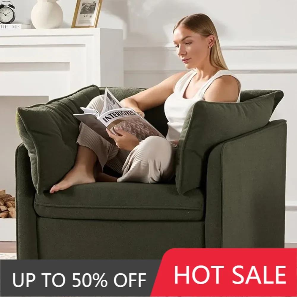 Modern Style Chenille Oversized Armchair Accent Chair Single Sofa Lounge Chair for Living Room, Bedroom
Modern Style Chenille Oversized Armchair Accent Chair Single Sofa Lounge Chair for Living Room, Bedroom