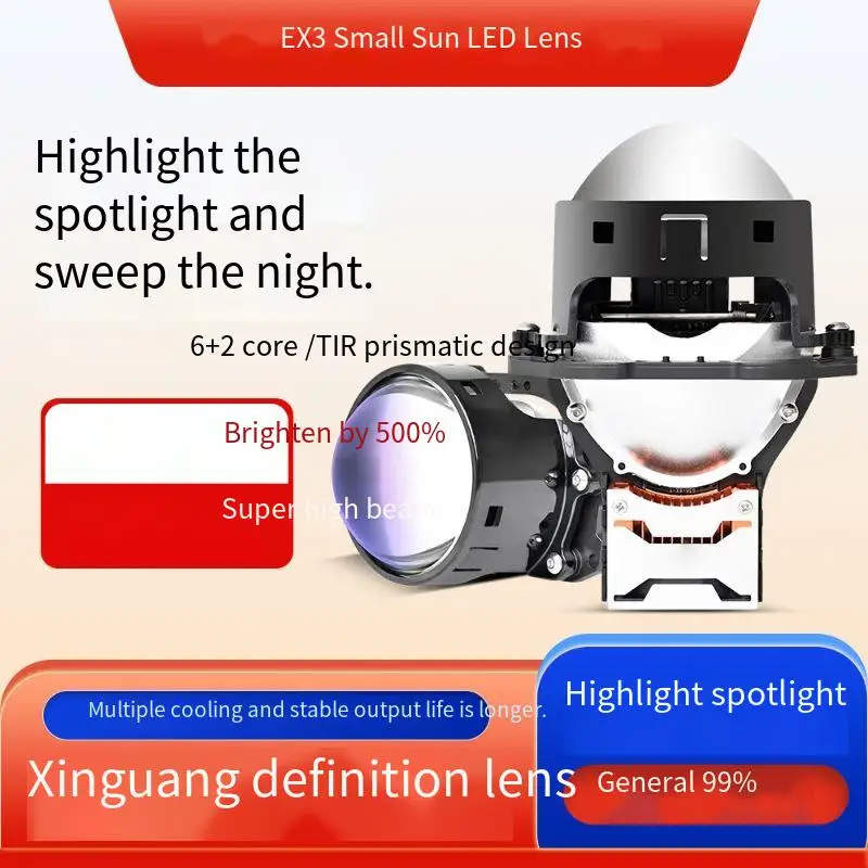 High Performance 3 Inch Bi LED Projector Lens with TIR Double Prism Technology for Headlight Retrofit Universal Car Accessories
High Performance 3 Inch Bi LED Projector Lens with TIR Double Prism Technology for Headlight Retrofit Universal Car Accessories