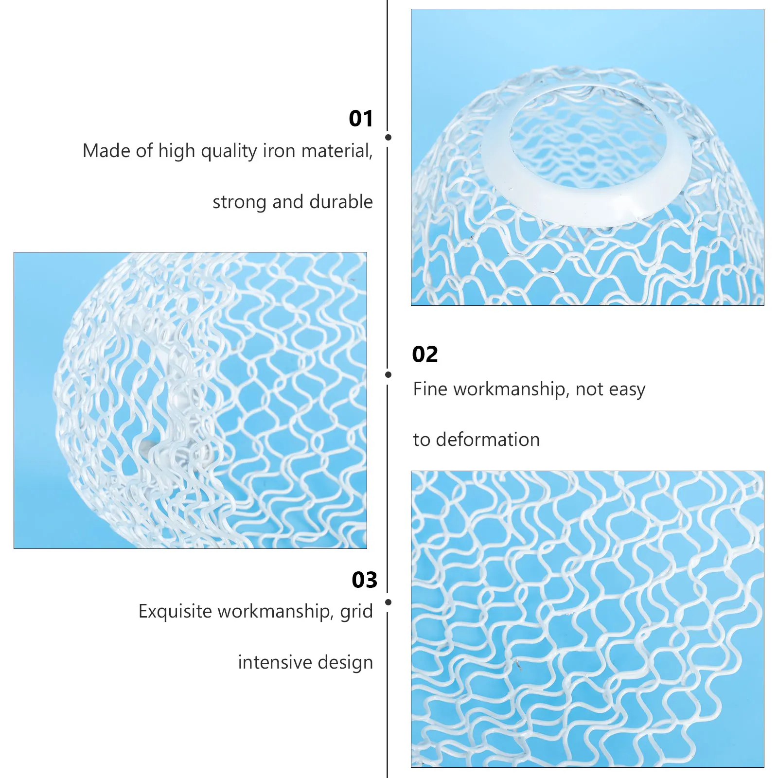 Metal Hollow-Out Lampshade Decorative Ceiling Lamp Cover Indoor Hanging Light Accessory Soft Lighting Eye Protection Chandelier
Metal Hollow-Out Lampshade Decorative Ceiling Lamp Cover Indoor Hanging Light Accessory Soft Lighting Eye Protection Chandelier