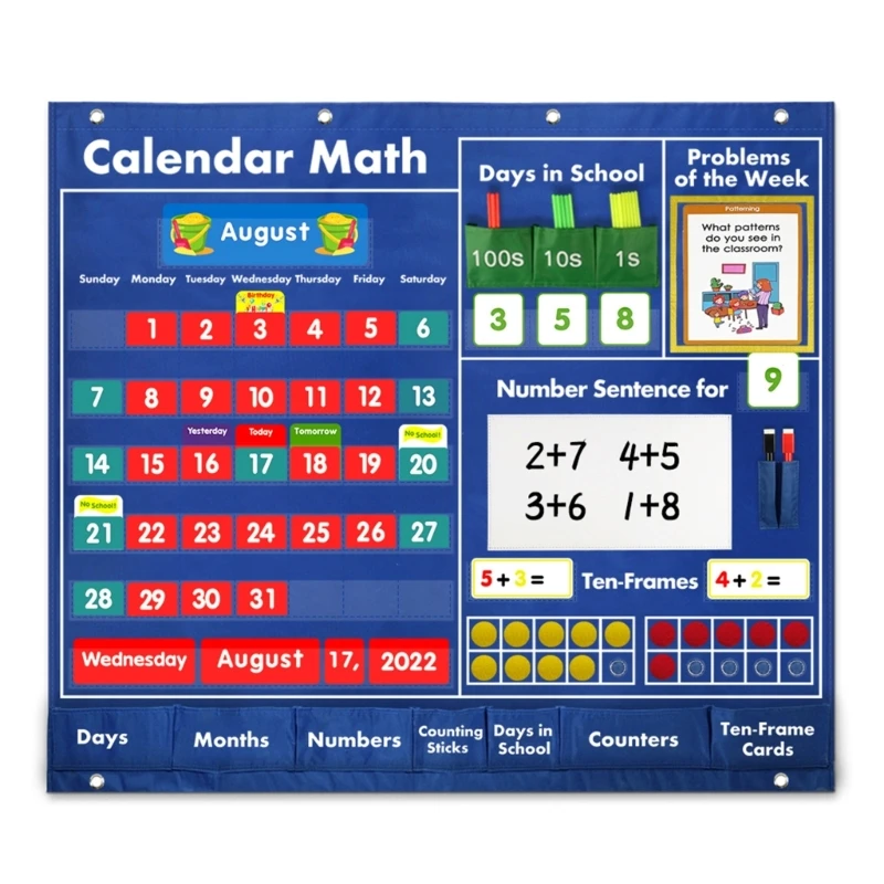 Calendar Pocket Chart Math Pocket Chart Educational Pocket Chart Teaching Aids
Calendar Pocket Chart Math Pocket Chart Educational Pocket Chart Teaching Aids