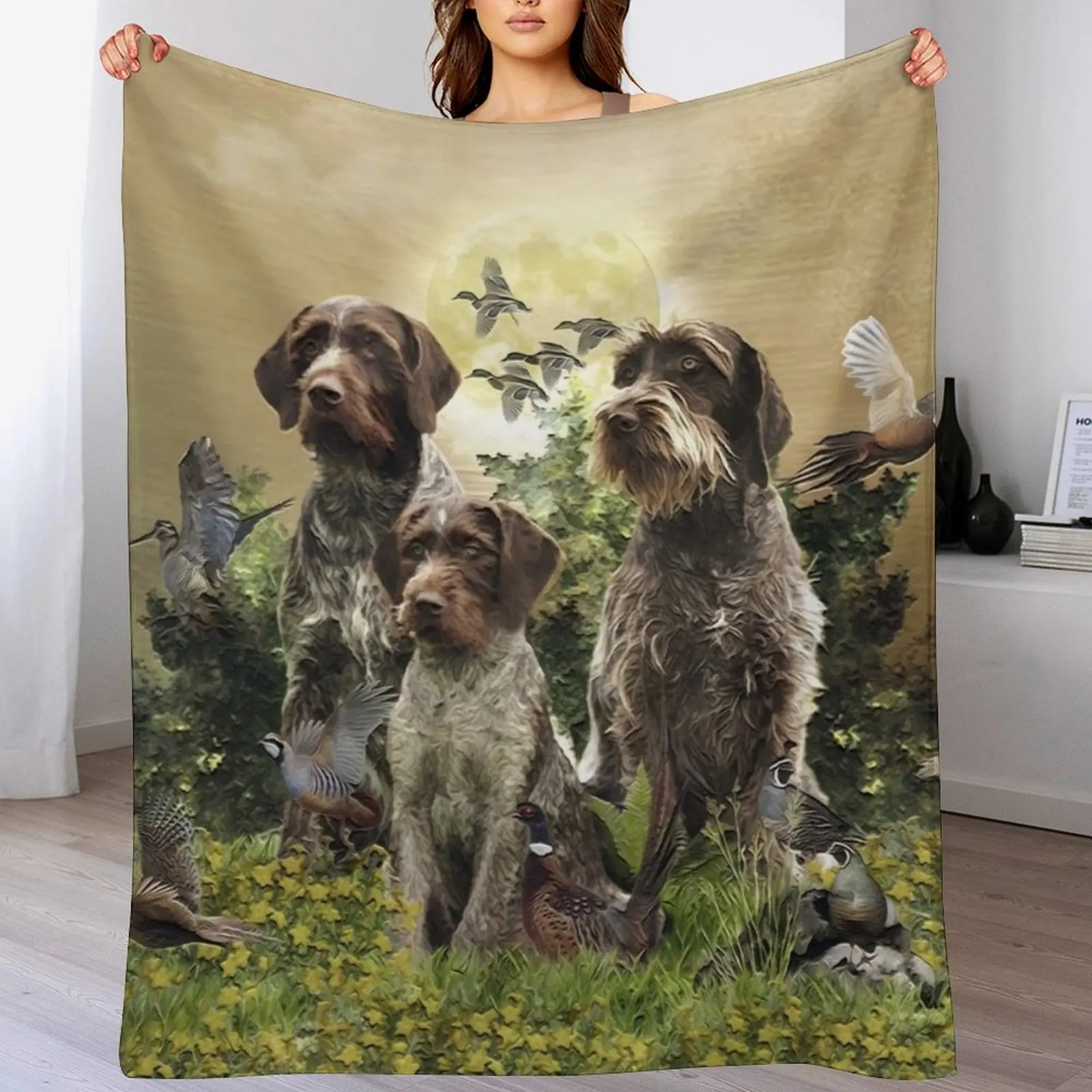 German Wirehaired Pointer , Hunting season Throw Blanket Cozy Light Blanket for Travel Camping Picnic
German Wirehaired Pointer , Hunting season Throw Blanket Cozy Light Blanket for Travel Camping Picnic