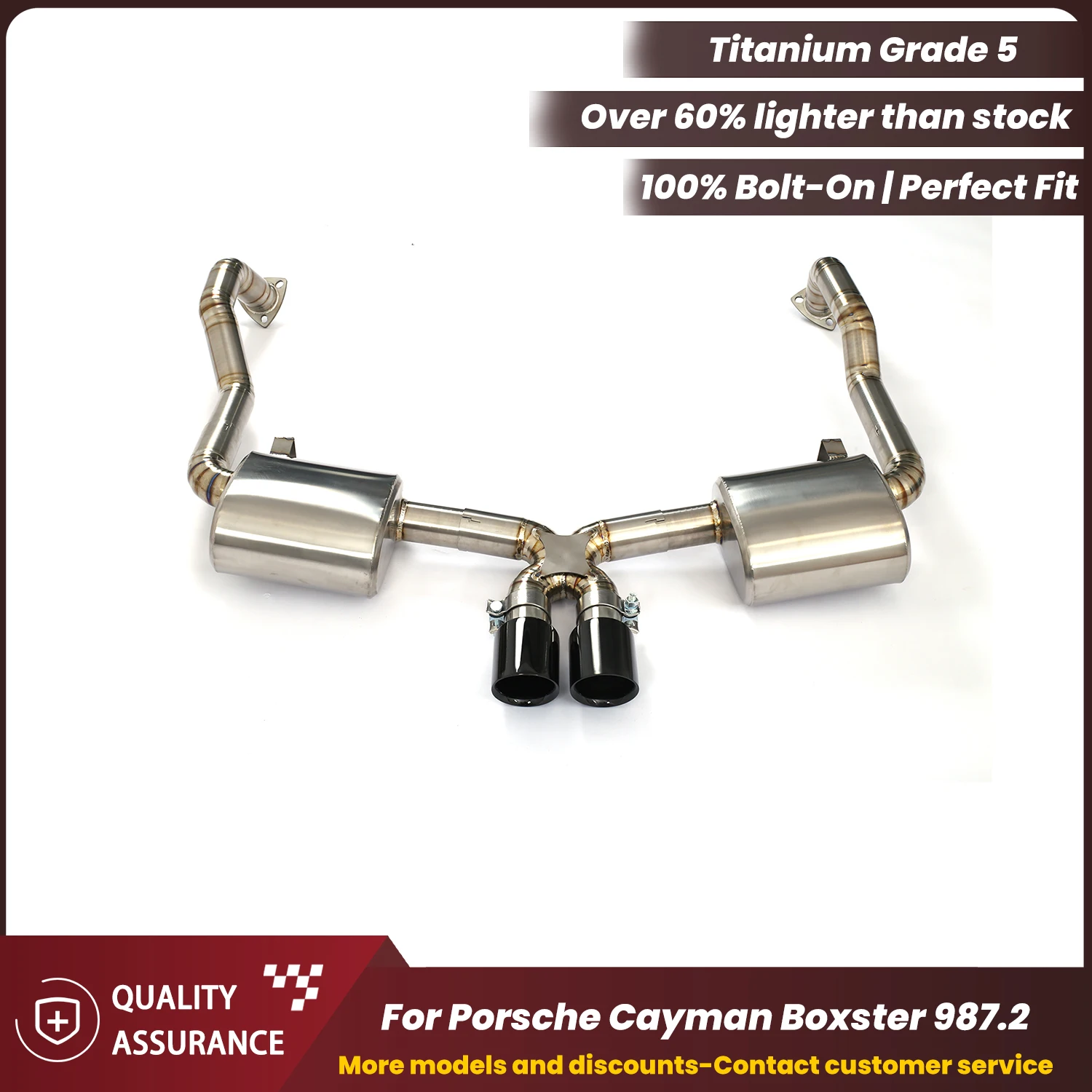 Exhaust Sound ECCF Titanium Valved Catback Exhaust For Porsche Cayman Boxster 987.2 Performance Upgrade Easy Installation 
Exhaust Sound ECCF Titanium Valved Catback Exhaust For Porsche Cayman Boxster 987.2 Performance Upgrade Easy Installation