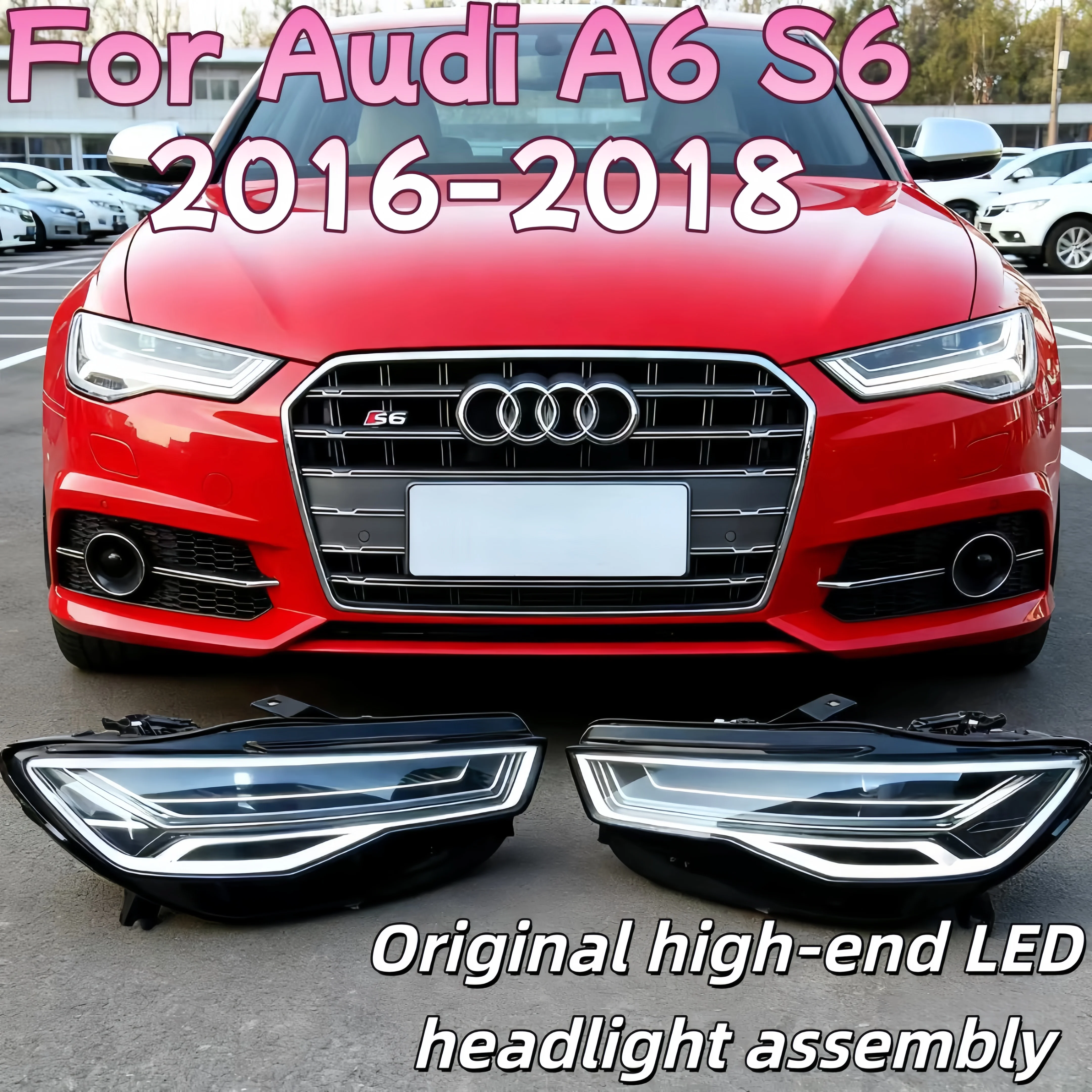 For Audi 2016-2018 A6 S6 original high-end LED water turn signal daytime running light matrix headlight assembly plug and play
For Audi 2016-2018 A6 S6 original high-end LED water turn signal daytime running light matrix headlight assembly plug and play