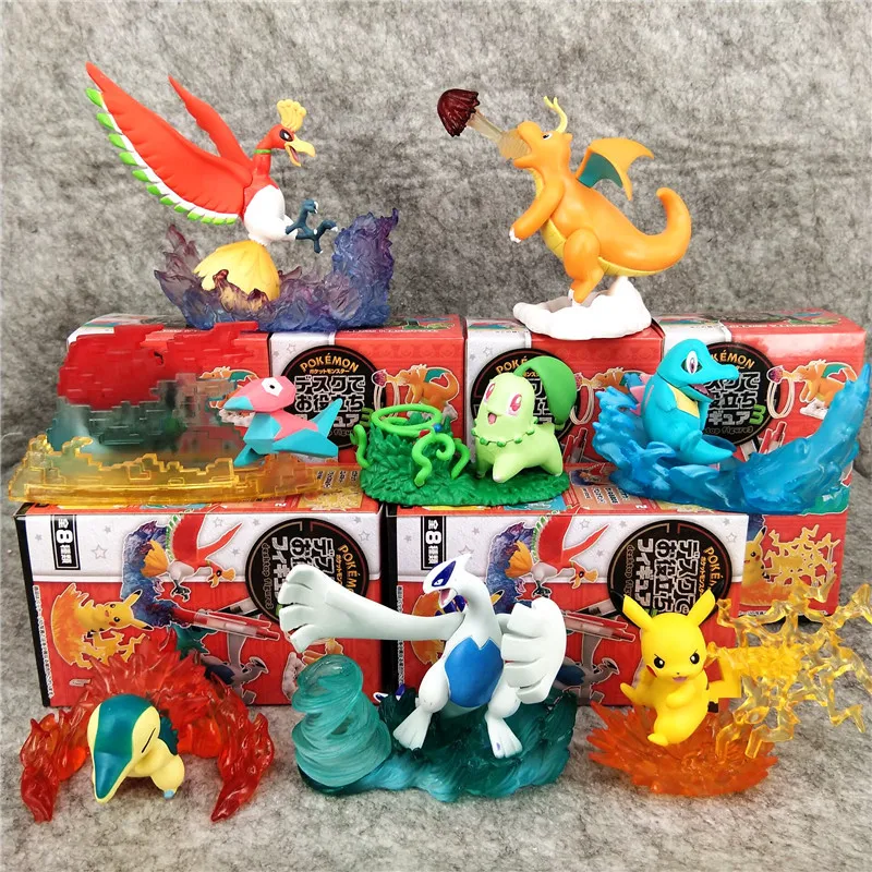 8Pcs/Set New Pokemon Desktop Action Figure Pikachu Lugia Charizard PVC Model Collection Statue Decoration Ornament Accessories
8Pcs/Set New Pokemon Desktop Action Figure Pikachu Lugia Charizard PVC Model Collection Statue Decoration Ornament Accessories