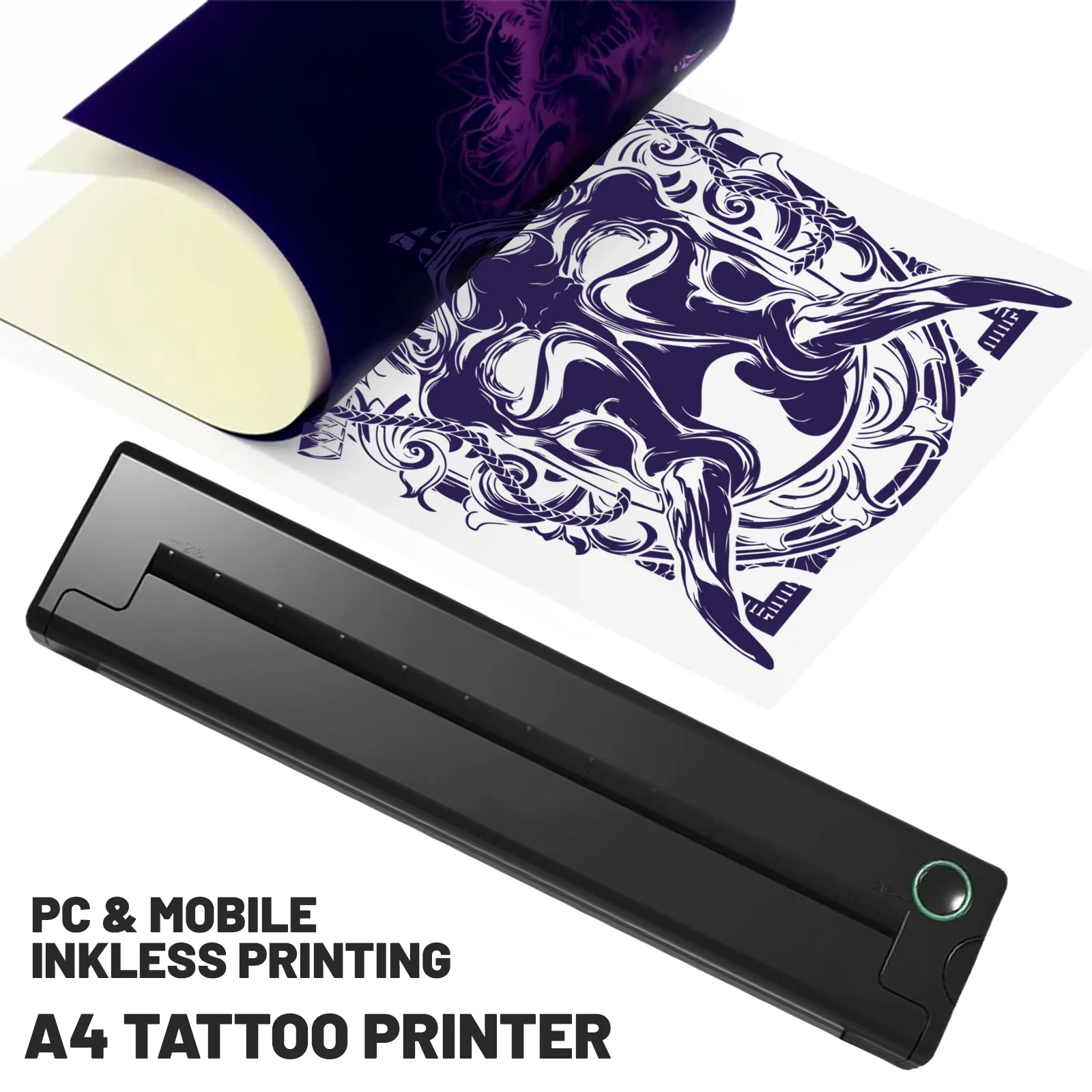 Portable A4 Thermal Printer Mini Tattoo Stencil Transfer Printer Multifunctional Tattoo Document Printer Wireless Bluetooth
Portable A4 Thermal Printer Mini Tattoo Stencil Transfer Printer Multifunctional Tattoo Document Printer Wireless Bluetooth