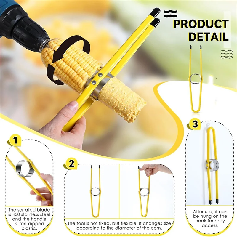 JHD Corn Stripper Corn Remover Tool For Quick Kernels Removal For Corn Creamer And Cooking Prep
JHD Corn Stripper Corn Remover Tool For Quick Kernels Removal For Corn Creamer And Cooking Prep