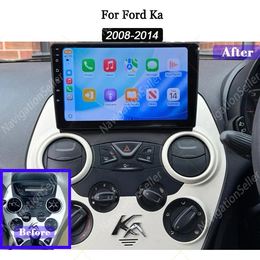 9in 4+64G Android Car Stereo GPS for Ford Ka 2008 - 2014 Fit For Carplay Android Auto GPS Navigation Car Radio with Android 15
9in 4+64G Android Car Stereo GPS for Ford Ka 2008 - 2014 Fit For Carplay Android Auto GPS Navigation Car Radio with Android 15