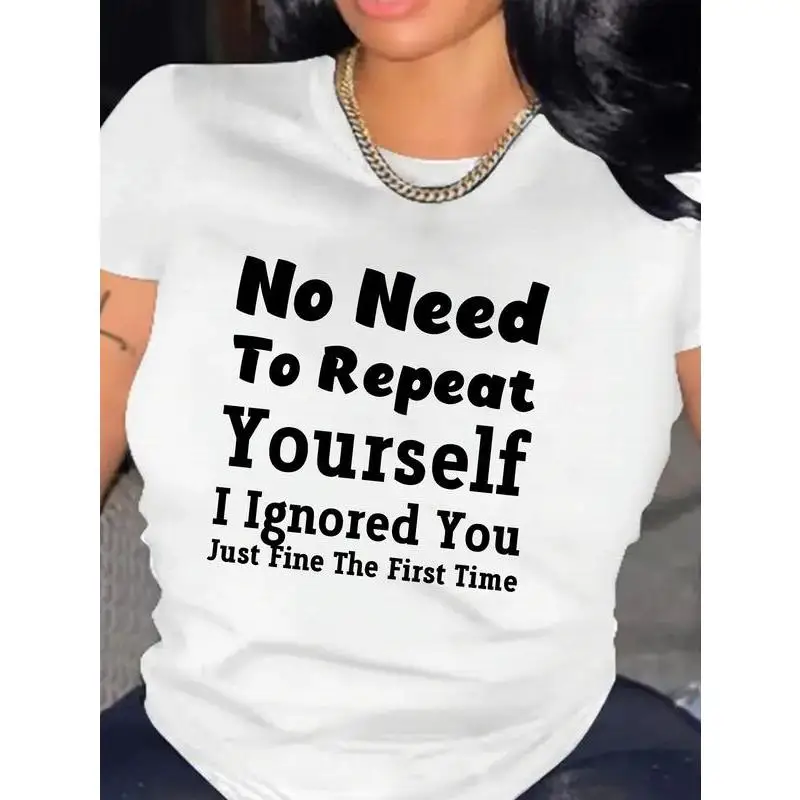 "Funny Sarcastic T-Shirt for Women | 'No Need To Repeat Yourself' Graphic Tee | Social Introvert Humor Gift"
"Funny Sarcastic T-Shirt for Women | 'No Need To Repeat Yourself' Graphic Tee | Social Introvert Humor Gift"