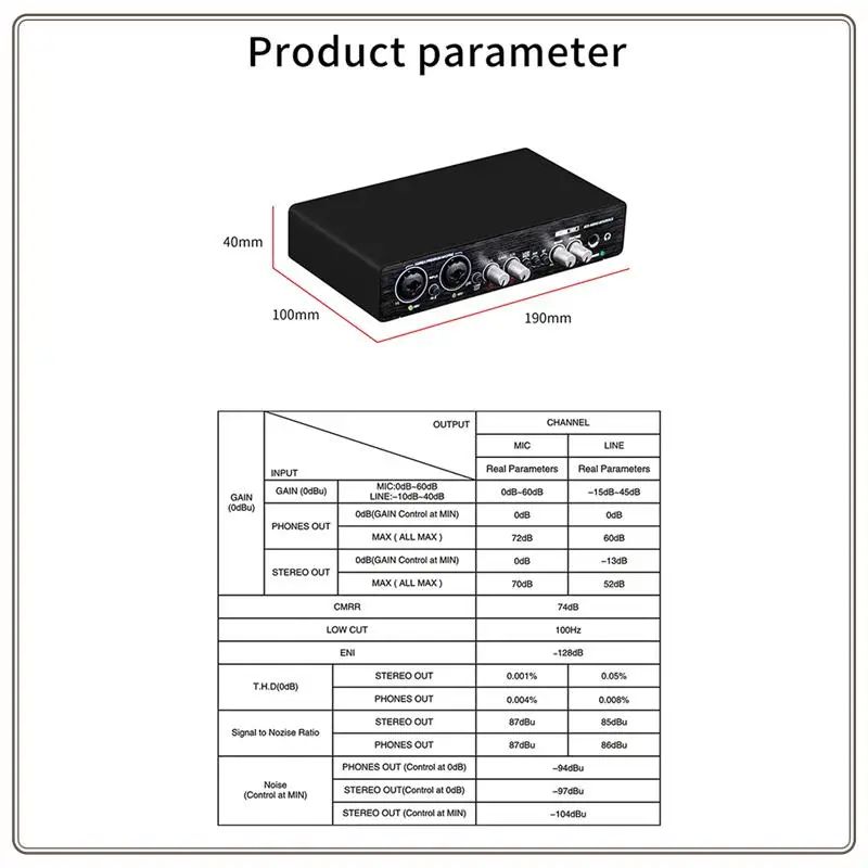 Reliable-GAX-UC22 24Bit/192Khz Audio Interface High Resistance Instruments USB Computer Live Recording External Sound Card,GAX-U
Reliable-GAX-UC22 24Bit/192Khz Audio Interface High Resistance Instruments USB Computer Live Recording External Sound Card,GAX-U