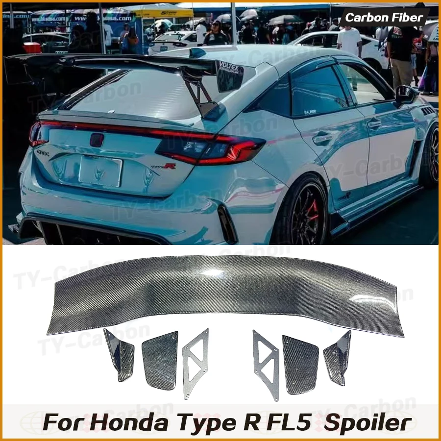For Honda Type R FL5 2022+ VTX Style Real Carbon Fiber Rear Trunk Spoiler Wing FL5 Bodykit Accessories FRP
For Honda Type R FL5 2022+ VTX Style Real Carbon Fiber Rear Trunk Spoiler Wing FL5 Bodykit Accessories FRP