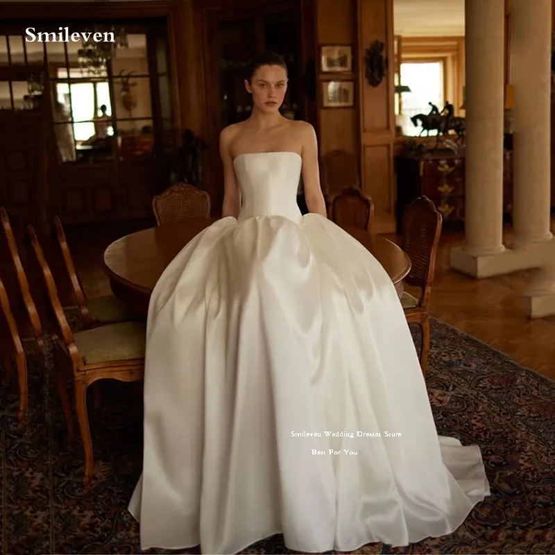 Smileven Designed Wedding Ball Gowns Strapless Bride Dresses Modern Robe De Mariee Wedding Gowns Customized 2026
Smileven Designed Wedding Ball Gowns Strapless Bride Dresses Modern Robe De Mariee Wedding Gowns Customized 2026