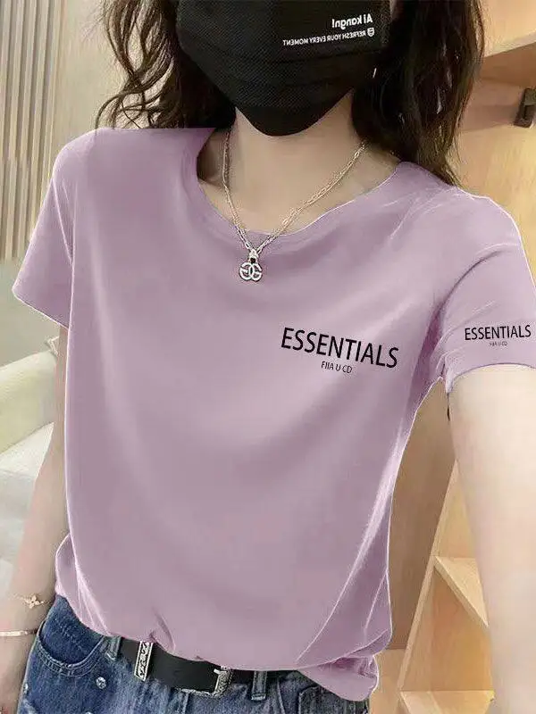 Fashionable Short Sleeve Mommy Style T-Shirt Women's Casual Printed Top Half Sleeve Trendy Simple Stylish Summer Cotton Tee
Fashionable Short Sleeve Mommy Style T-Shirt Women's Casual Printed Top Half Sleeve Trendy Simple Stylish Summer Cotton Tee