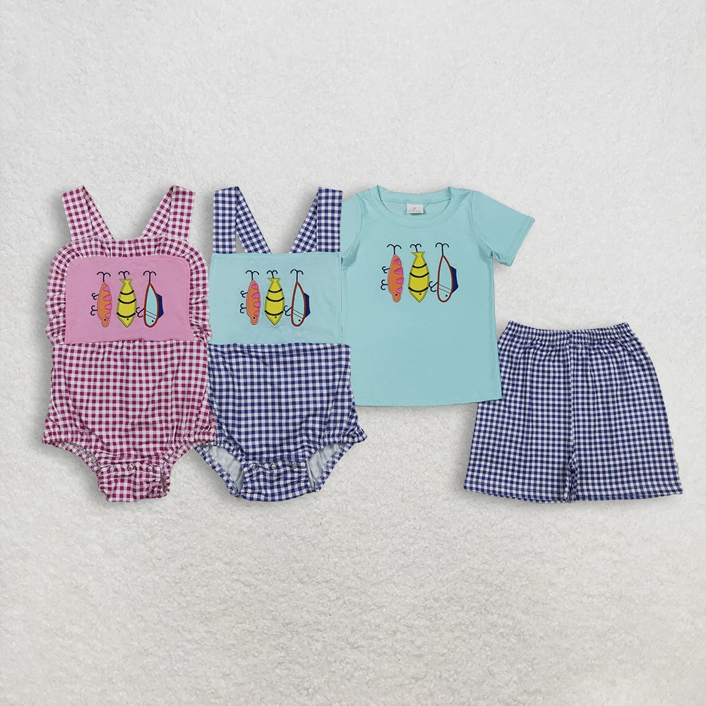 z1211-10 SR3413 Wholesale Boutique boys Matching embroidery fishing short sleeve shorts Set Summer Children clothing
z1211-10 SR3413 Wholesale Boutique boys Matching embroidery fishing short sleeve shorts Set Summer Children clothing