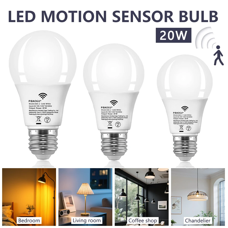 4PCS Radar Motion Sensor Light Bulb E26 110V 20W LEDNight LightBedroomGardenLED Bulbs For Home
4PCS Radar Motion Sensor Light Bulb E26 110V 20W LEDNight LightBedroomGardenLED Bulbs For Home