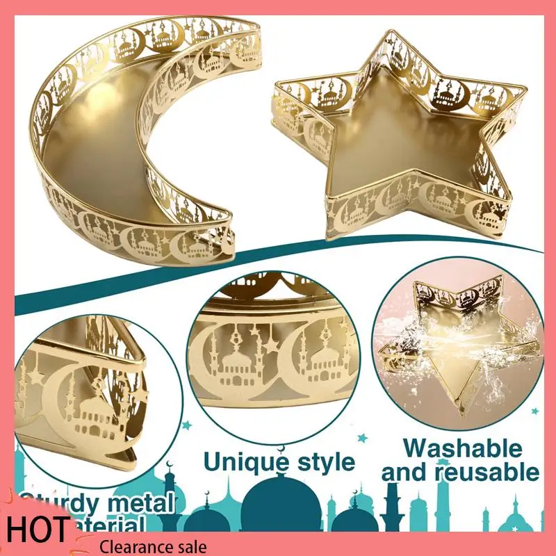 Eid Mubarak Food Trays Iron Moon Star Islam Muslim Food Serving Tray Food Pastry Dessert Display Holder
Eid Mubarak Food Trays Iron Moon Star Islam Muslim Food Serving Tray Food Pastry Dessert Display Holder