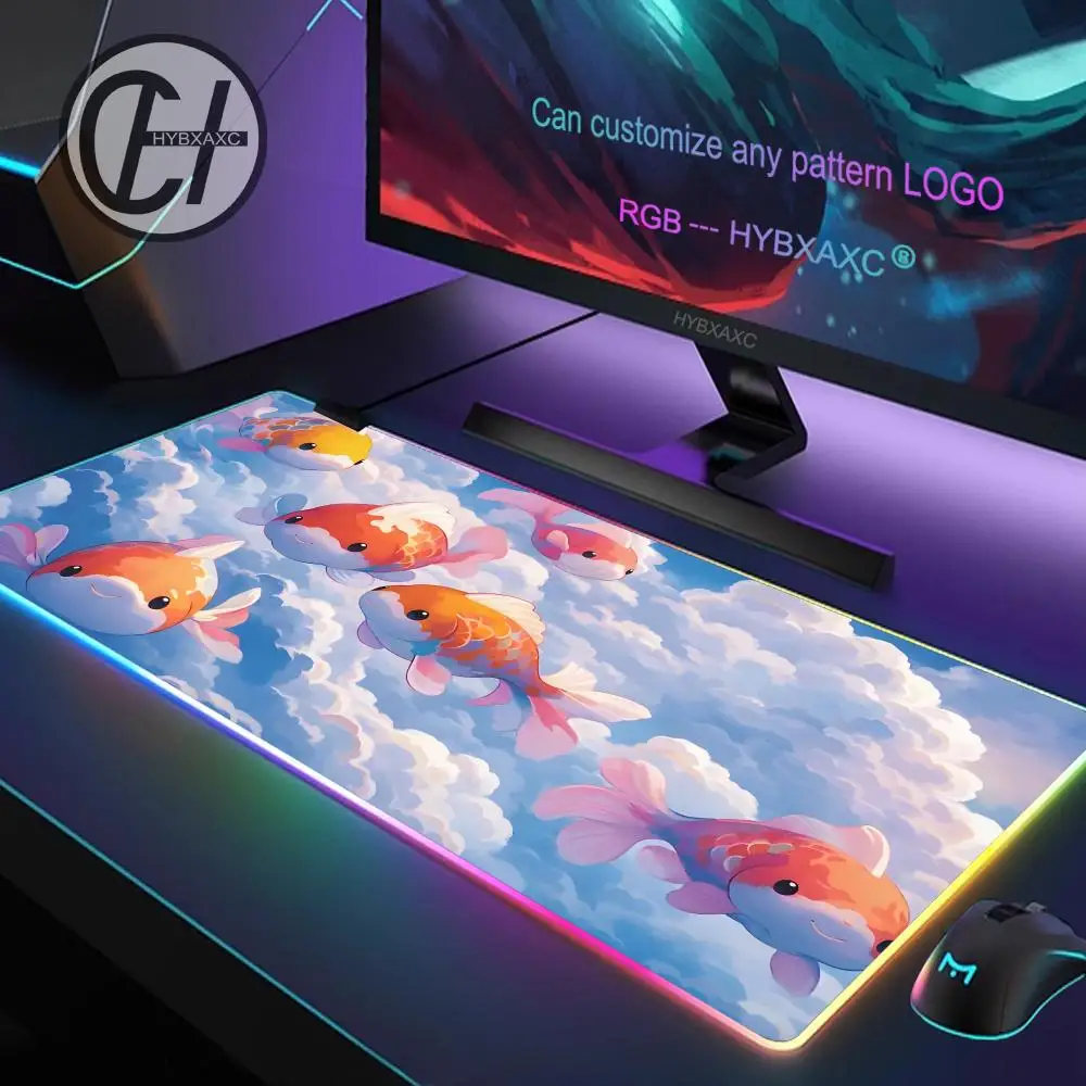 Gaming Mouse Pad Cute Pastel Purple Clouds Desk Mat HD Gamer Accessories Large LED Mousepads PC Computer Carpet with Backlit
Gaming Mouse Pad Cute Pastel Purple Clouds Desk Mat HD Gamer Accessories Large LED Mousepads PC Computer Carpet with Backlit