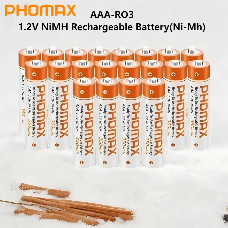 PHOMAX 4-16PCS 1.2V Ni-Mh AAA 350mAh R03 Rechargeable battery For Temperature Gun Remote Control Mouse Toys batteries Camera
PHOMAX 4-16PCS 1.2V Ni-Mh AAA 350mAh R03 Rechargeable battery For Temperature Gun Remote Control Mouse Toys batteries Camera