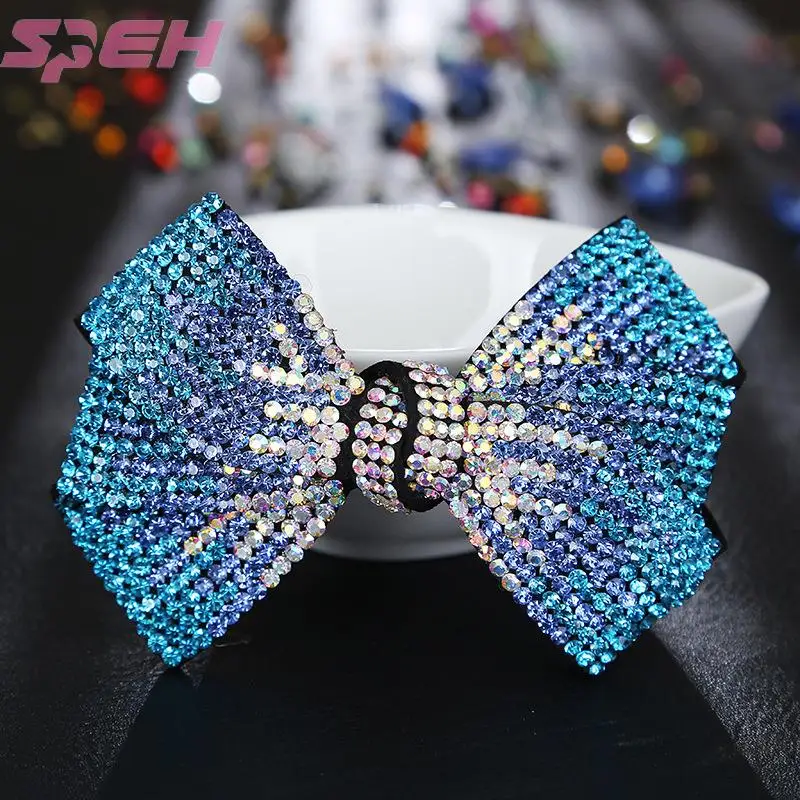 Bow spring clip leather Czech diamond adult female hair clip Rhinestone top clip versatile headdress
Bow spring clip leather Czech diamond adult female hair clip Rhinestone top clip versatile headdress