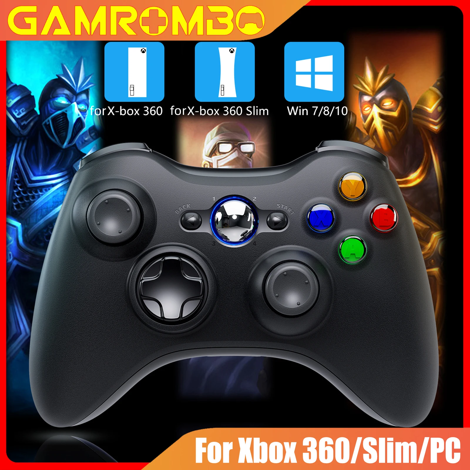 Controller for Xbox 360/Slim PC/Windows 7/8/10 Gamepad 2.4G Wireless Controle Rocker Dual Vibration Joystick Game Control Stick
Controller for Xbox 360/Slim PC/Windows 7/8/10 Gamepad 2.4G Wireless Controle Rocker Dual Vibration Joystick Game Control Stick