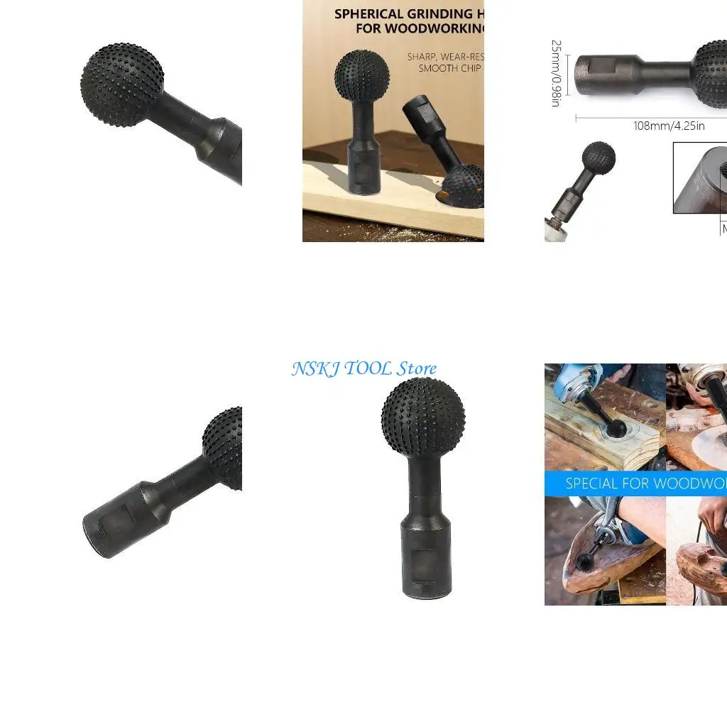 L8RC Woodworking Spherical Rotary Gouge Grinding Head Rotary Burr Metal Carving Polishing Drilling Bit for Angle Grinder
L8RC Woodworking Spherical Rotary Gouge Grinding Head Rotary Burr Metal Carving Polishing Drilling Bit for Angle Grinder