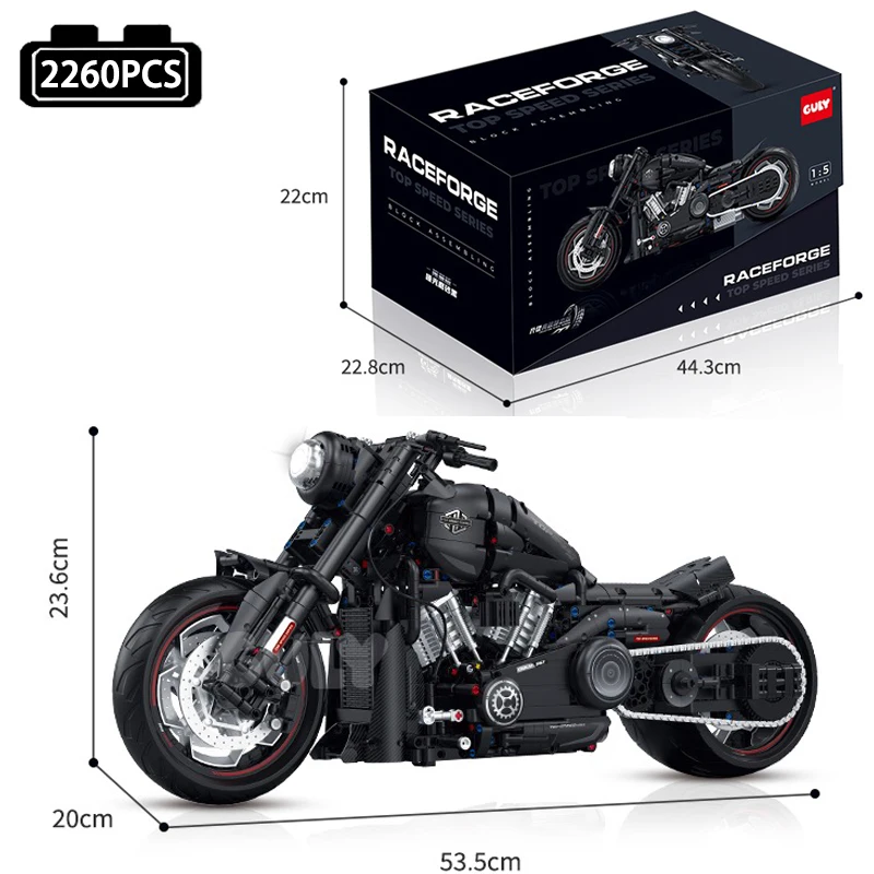 1:5 Technical City Black Motorcycle Building Blocks High-Tech Locomotive Bike Model Bricks Toys For Kid Birthday Gift MOC
1:5 Technical City Black Motorcycle Building Blocks High-Tech Locomotive Bike Model Bricks Toys For Kid Birthday Gift MOC