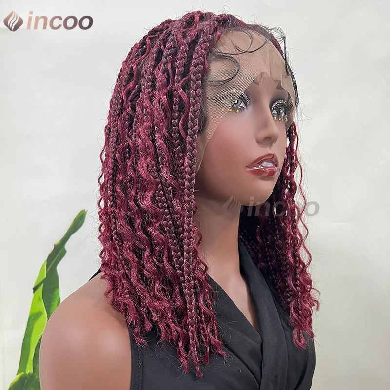 12" Boho Box Braided Wigs Synthetic Full Lace Wigs for Black Women High Quality Burgundy Short Box Braided Wig Faux Locs Wig
12" Boho Box Braided Wigs Synthetic Full Lace Wigs for Black Women High Quality Burgundy Short Box Braided Wig Faux Locs Wig