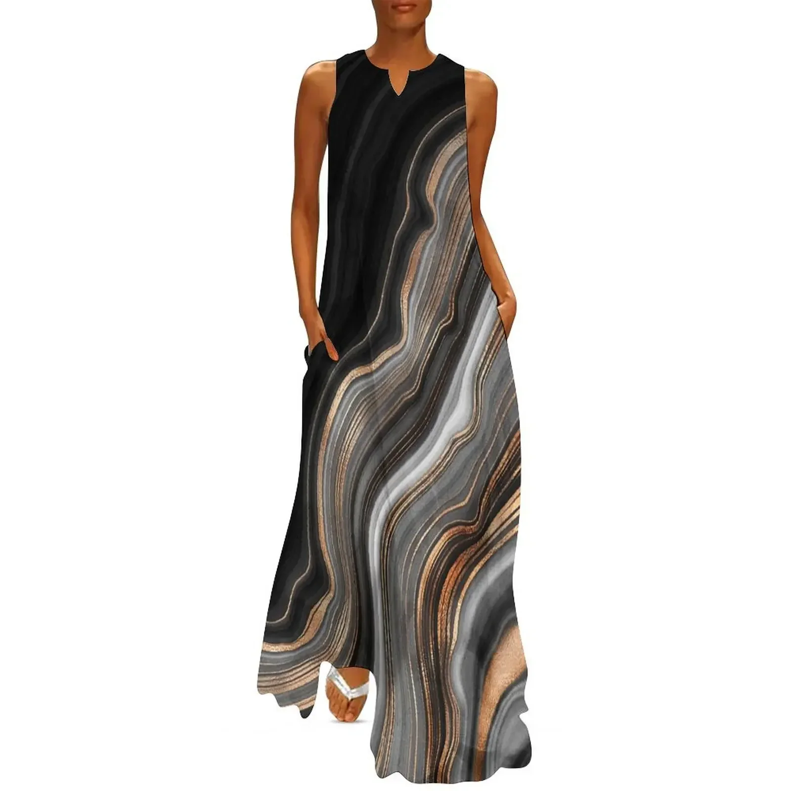 Elegant Black and Gray Faux Marble with Gold Veins Long Dress fairy dress sexy short dresses daring dresses for prom Dress
Elegant Black and Gray Faux Marble with Gold Veins Long Dress fairy dress sexy short dresses daring dresses for prom Dress