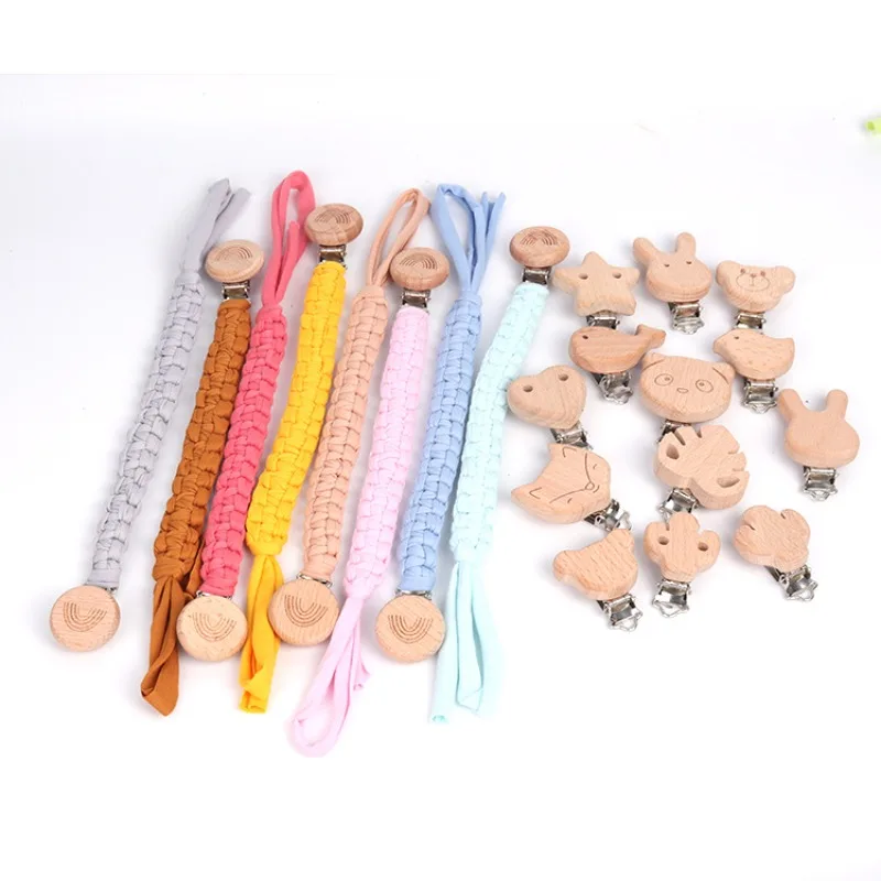 Cloth Weaving Wooden Personalized Baby Pacifier Chain Dummy Nipple Holder Guard Teether Pendant Newborn Gifts Stuff Baby Toys
Cloth Weaving Wooden Personalized Baby Pacifier Chain Dummy Nipple Holder Guard Teether Pendant Newborn Gifts Stuff Baby Toys