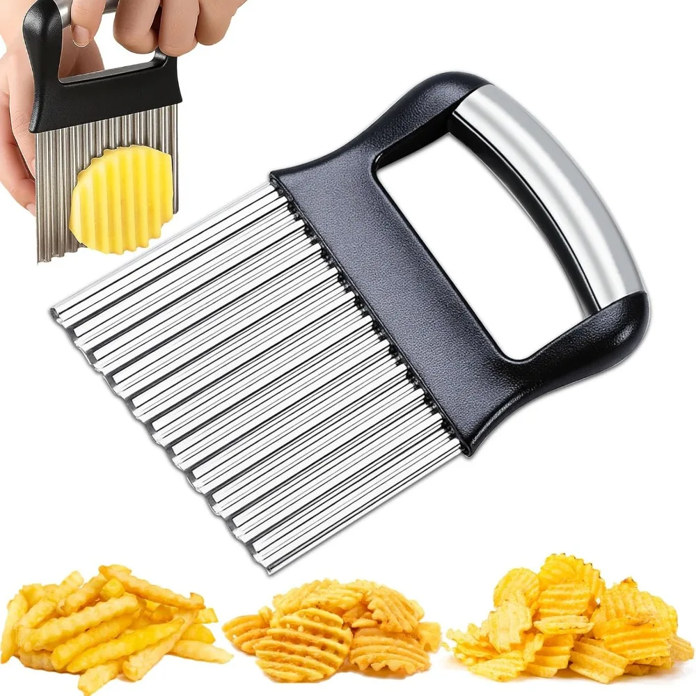 Practical Manual Wave Potato Cutter Sharp Hard Wavy Chopper Stainless Steel Crinkle Cutter Fast Food Restaurant
Practical Manual Wave Potato Cutter Sharp Hard Wavy Chopper Stainless Steel Crinkle Cutter Fast Food Restaurant