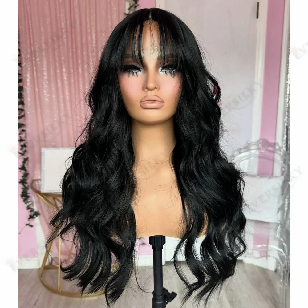 Full Lace Wigs Human Hair Loose Wave Natural Bangs Jet Black Per Plucked 360 Lace 5x5HD Lace Wig Remy Brazilian Hair for Women
Full Lace Wigs Human Hair Loose Wave Natural Bangs Jet Black Per Plucked 360 Lace 5x5HD Lace Wig Remy Brazilian Hair for Women