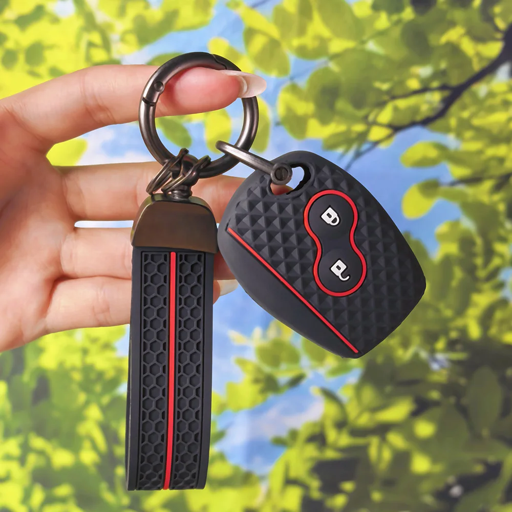 Key Rings Silicone Car Key Case 2Buttons For Renault Duster Clio DACIA 3 Twingo Logan Sandero Modus For Nissan Car Key Shell
Key Rings Silicone Car Key Case 2Buttons For Renault Duster Clio DACIA 3 Twingo Logan Sandero Modus For Nissan Car Key Shell