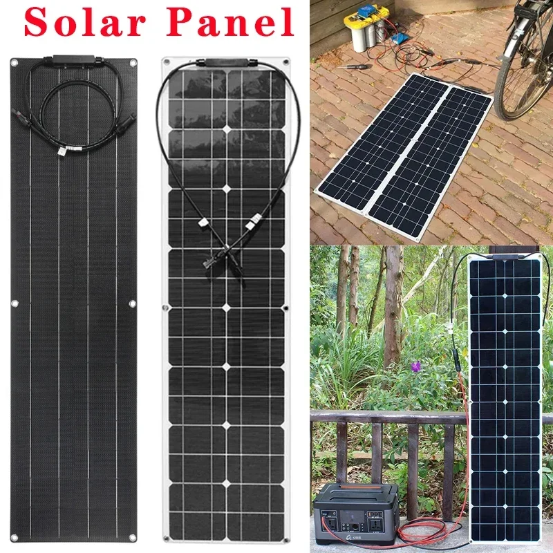 300W 600W(50W 100W) ETFE Solar Panel Kit Sola r Plate Charger Battery Energy Connector for Smartphone Camping RV Boat Car Charge
300W 600W(50W 100W) ETFE Solar Panel Kit Sola r Plate Charger Battery Energy Connector for Smartphone Camping RV Boat Car Charge