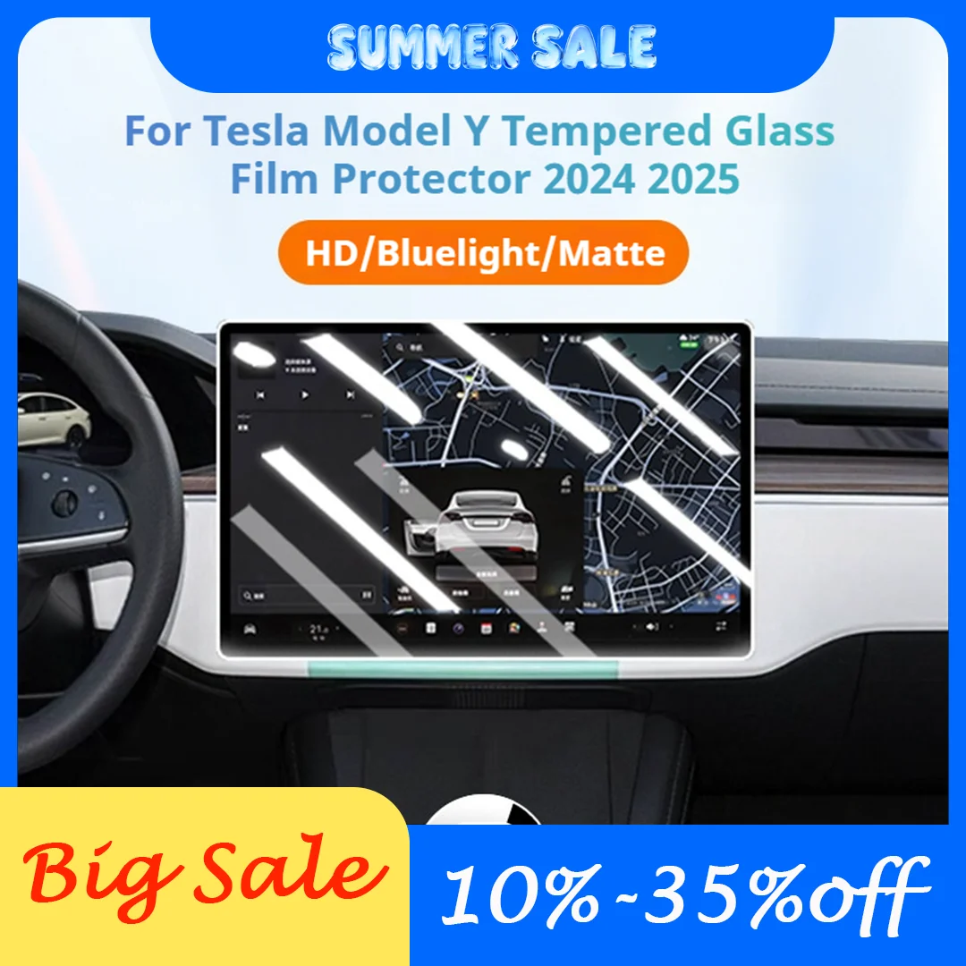 For Tesla Model Y Refresh 2025 2024 HD Matte Antiglare Tempered Glass Film Protector Center Control film protection accessories
For Tesla Model Y Refresh 2025 2024 HD Matte Antiglare Tempered Glass Film Protector Center Control film protection accessories