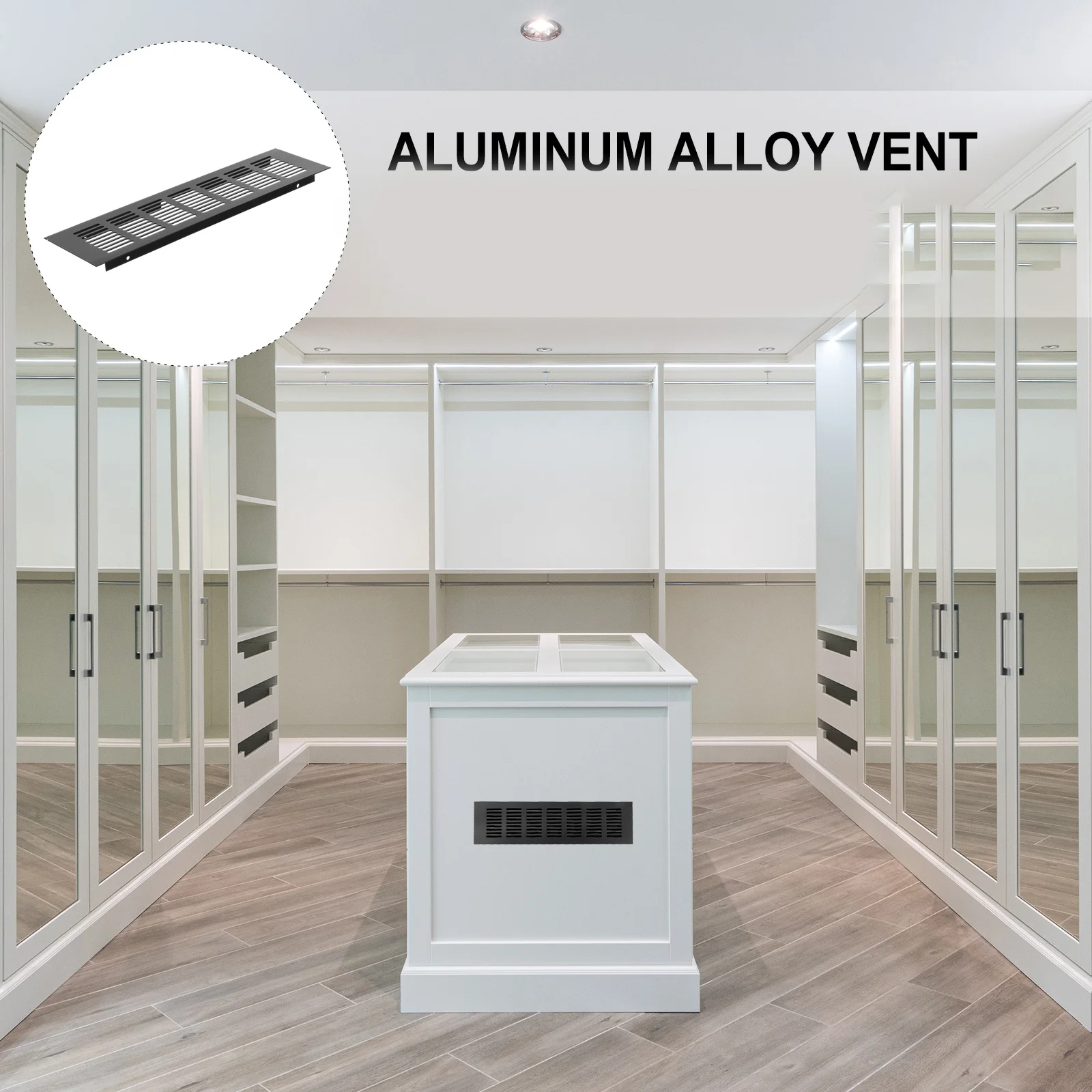 1Pcs Wardrobe Air Vent Aluminum Alloy Black 300x80mm Rectangular Mesh Ventilation Cover Cabinet Shoe Closet Vent Screen
1Pcs Wardrobe Air Vent Aluminum Alloy Black 300x80mm Rectangular Mesh Ventilation Cover Cabinet Shoe Closet Vent Screen