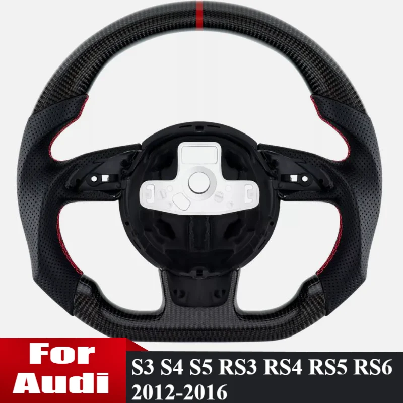 Carbon Fiber Steering Wheel For Audi B8 S3 S4 S5 RS3 RS4 RS5 RS6 RS7 2012-2016 Flat Bottom D-Shaped Perforated Leather Grip
Carbon Fiber Steering Wheel For Audi B8 S3 S4 S5 RS3 RS4 RS5 RS6 RS7 2012-2016 Flat Bottom D-Shaped Perforated Leather Grip