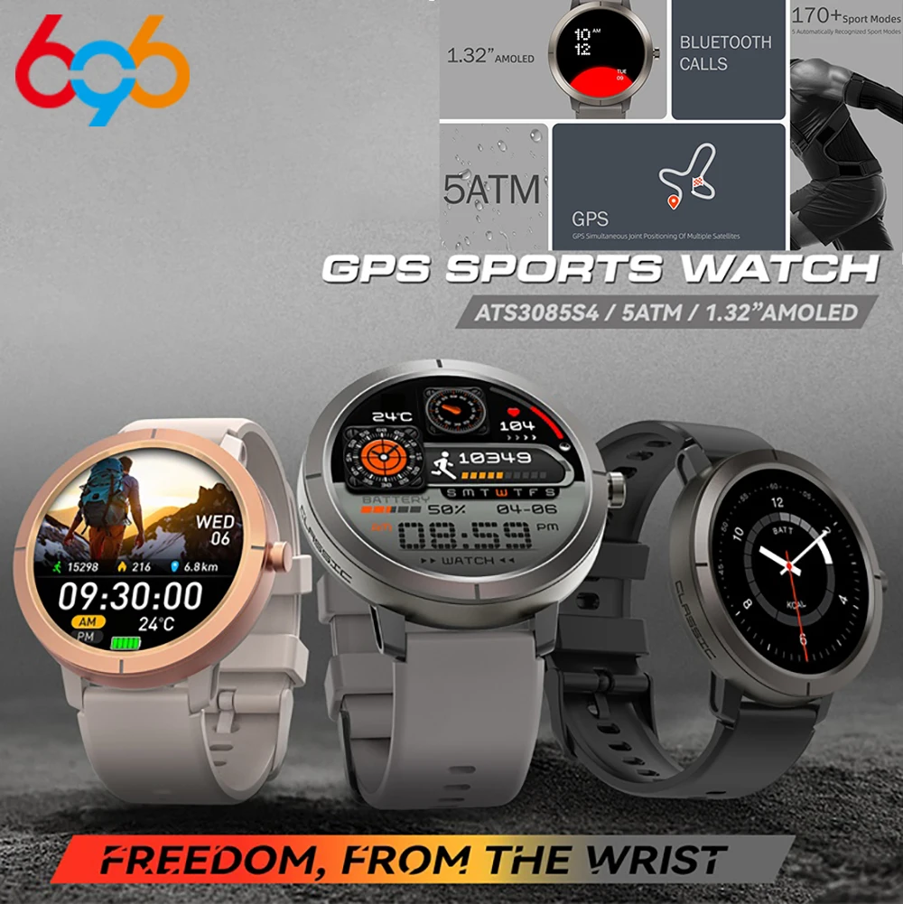 Blue Tooth Call GPS Sports Smart Watch AMOLED HD Screen Health Smartwatch Men Lady Fitness Sleep Compass Watch 5ATM Waterproof
Blue Tooth Call GPS Sports Smart Watch AMOLED HD Screen Health Smartwatch Men Lady Fitness Sleep Compass Watch 5ATM Waterproof