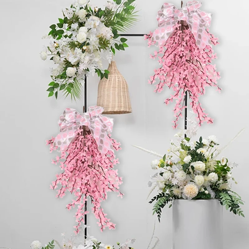 Spring Wreaths For Front Door Artificial Flower Wreath with Bow Floral Garland For Wall Hanging Wedding Party Home Decor
Spring Wreaths For Front Door Artificial Flower Wreath with Bow Floral Garland For Wall Hanging Wedding Party Home Decor