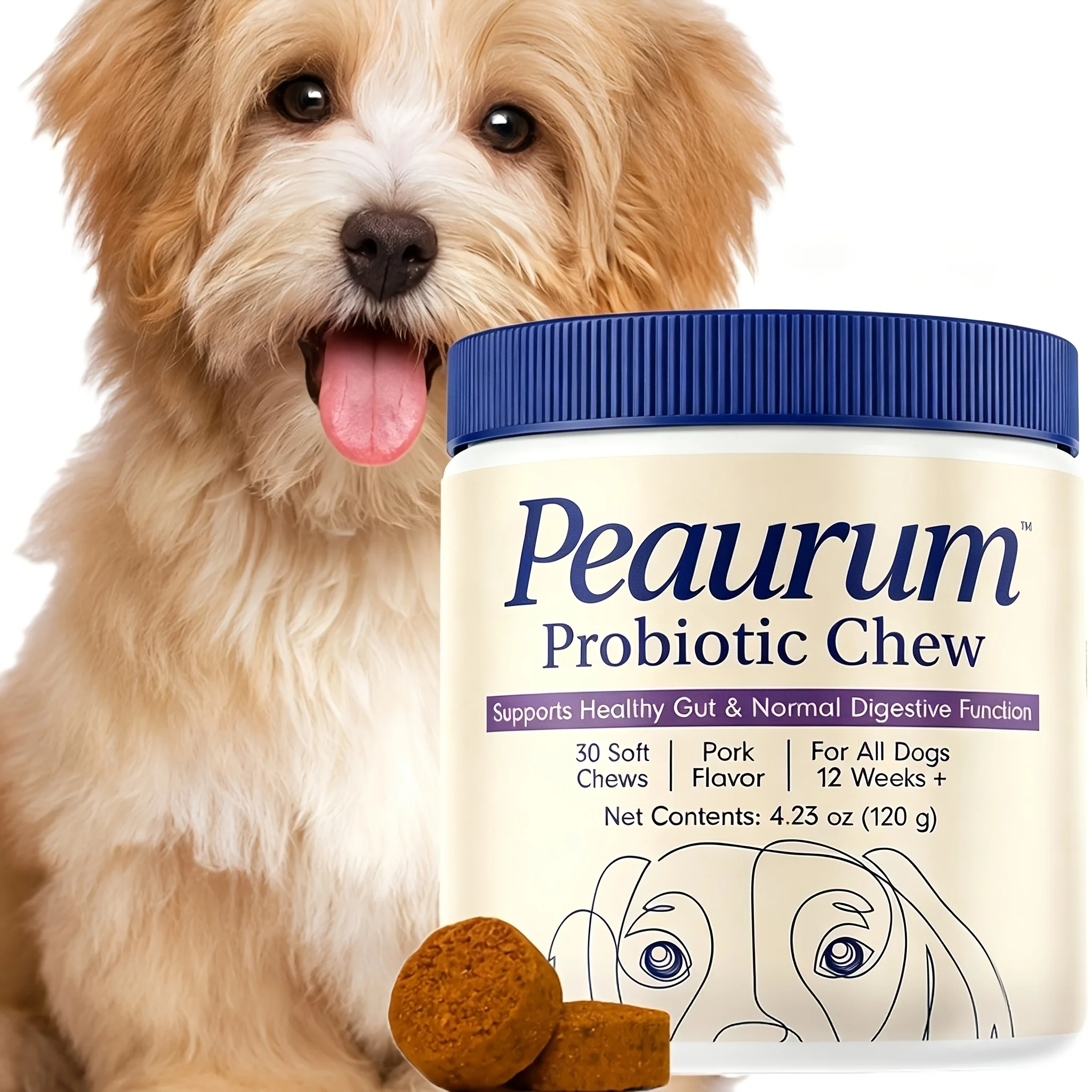 1-pack/ 2-pack Of Probiotics For Dogs, Supports Gut Health, Improves Digestion And Seasonal Reactions - Pork Flavor - 60 Softgels, Natural Plant-based Formula.
1-pack/ 2-pack Of Probiotics For Dogs, Supports Gut Health, Improves Digestion And Seasonal Reactions - Pork Flavor - 60 Softgels, Natural Plant-based Formula.