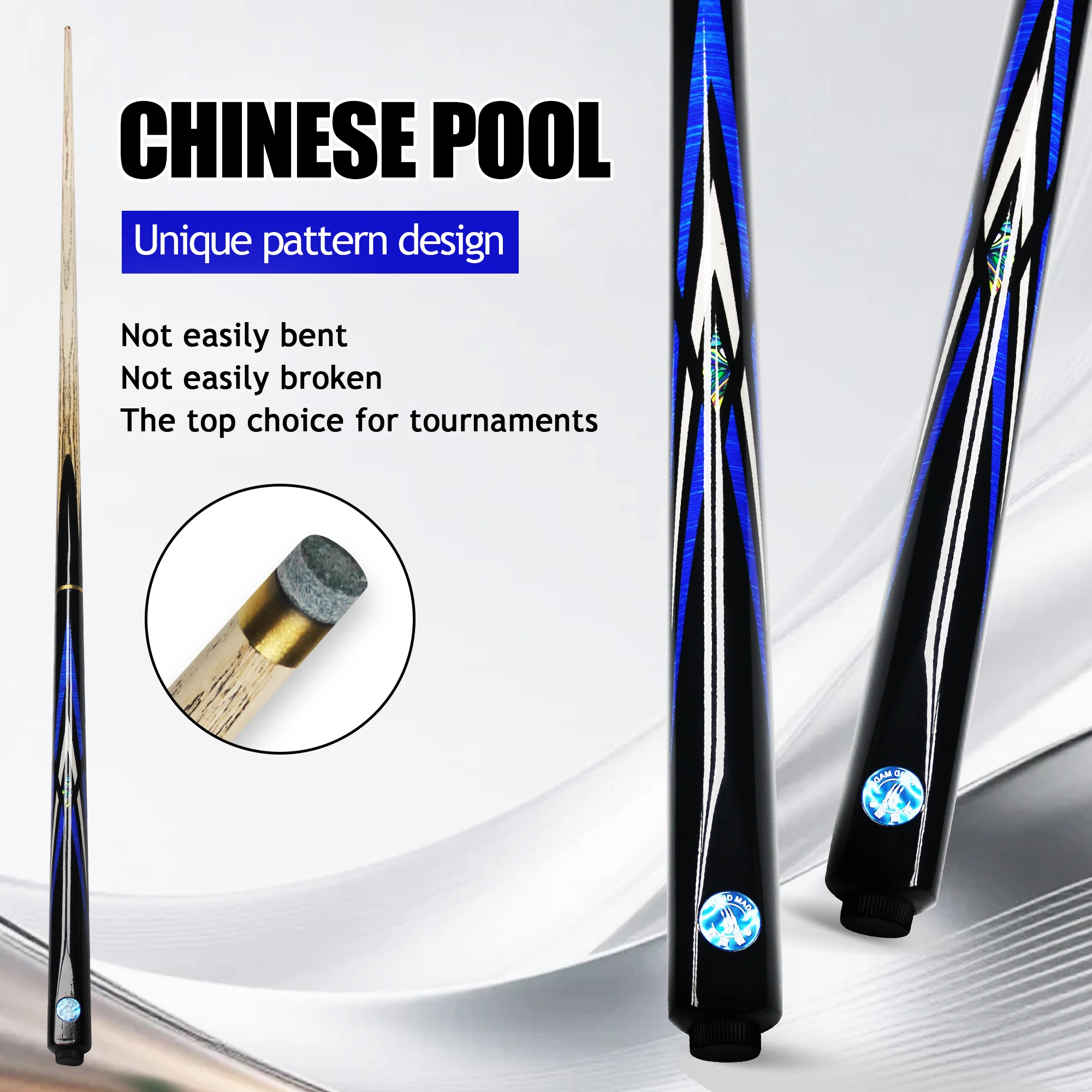 Chinese Professional Pool Cue 10mm Tip, Maple Wood Walnut Brass Vacuum Interface, Not Easily Bent/Broken Tournament Choice
Chinese Professional Pool Cue 10mm Tip, Maple Wood Walnut Brass Vacuum Interface, Not Easily Bent/Broken Tournament Choice