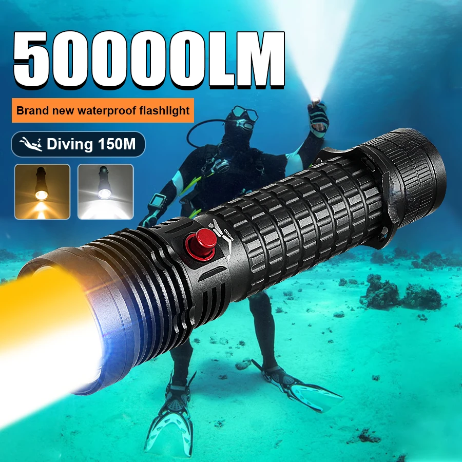 2025 Professional Diving Flashlight USB Rechargeable Torch IPX8 Waterproof Diving Lamp Built-in Battery Underwater Diving Torch
2025 Professional Diving Flashlight USB Rechargeable Torch IPX8 Waterproof Diving Lamp Built-in Battery Underwater Diving Torch