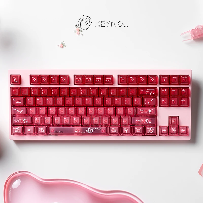 Набор колпачков для клавиш KEYMOJI Gem Series Cinnabar Gradient Red Clear для переключателей MX, 149 клавиш, профиль Cherry
Набор колпачков для клавиш KEYMOJI Gem Series Cinnabar Gradient Red Clear для переключателей MX, 149 клавиш, профиль Cherry
