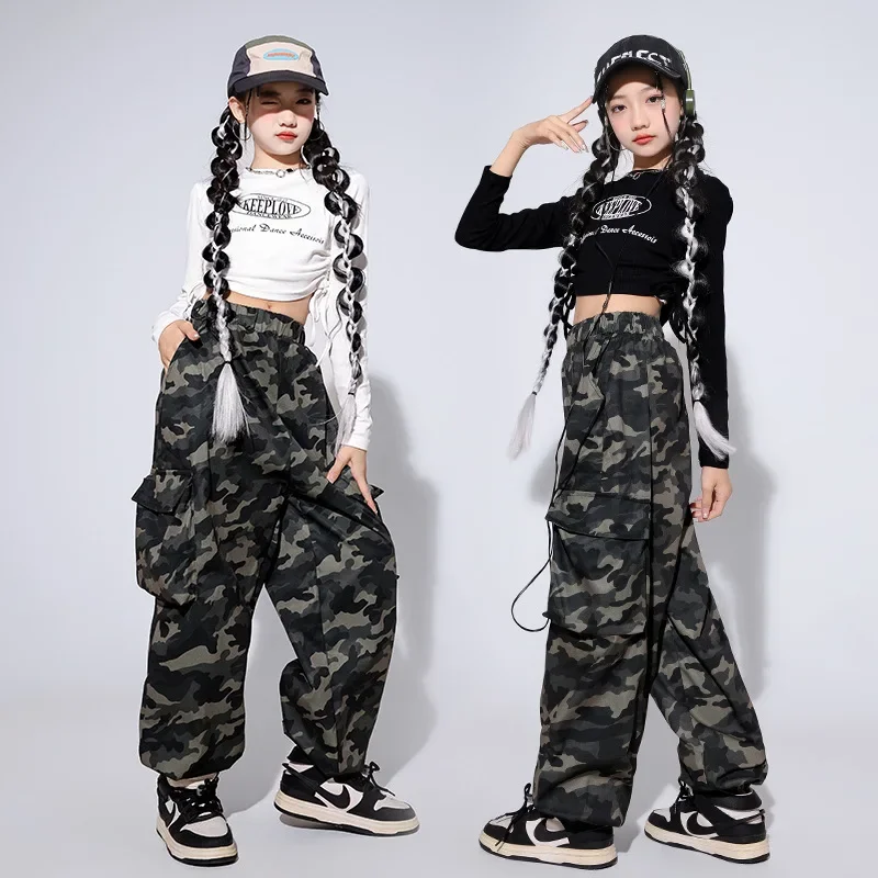 Hip Hop Girls Crop Top Camouflage Pants Clothes Sets Children Street Dance Outfits Teenagers Jazz Costume Kids Streetwear
Hip Hop Girls Crop Top Camouflage Pants Clothes Sets Children Street Dance Outfits Teenagers Jazz Costume Kids Streetwear