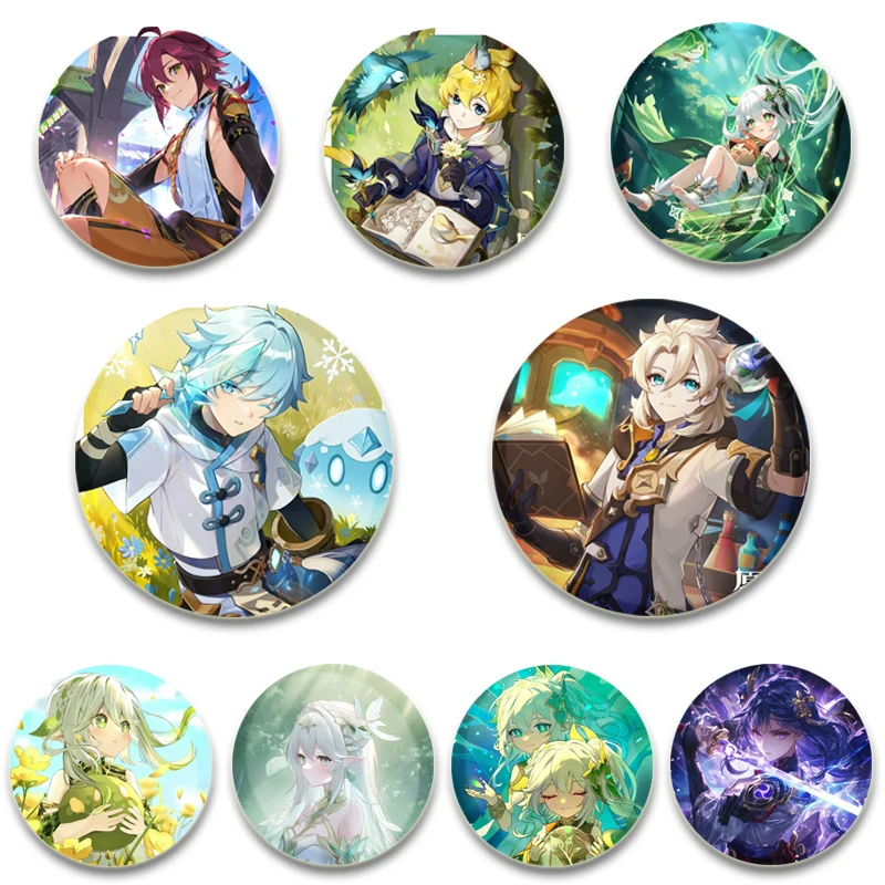 58/44mm Anime Genshin Impact Character Yae Miko Zhongli Badge DIY Buttons Pins Snap-in Brooches for Backpack Clothes Decoration
58/44mm Anime Genshin Impact Character Yae Miko Zhongli Badge DIY Buttons Pins Snap-in Brooches for Backpack Clothes Decoration